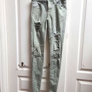 American Eagle next level stretch distressed jegging size 00 regular length